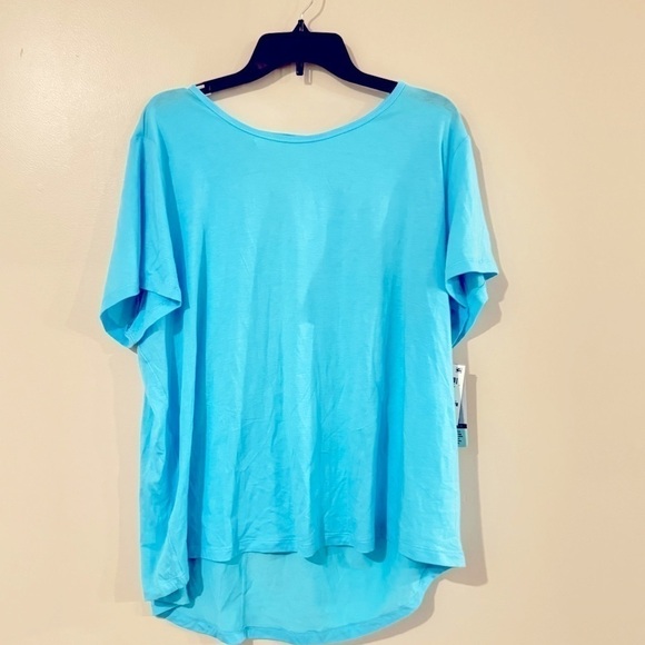 ID Ideology Plus Size Mesh-Back T-Shirt, back mesh size 3X aquatone - Picture 4 of 8